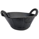 BALDE SPART 9 L DE BORRACHA PRETA RESISTENTE.