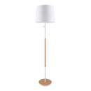 CANDEEIRO DE CHÃO E27, MADEIRA E BRANCA, Ø400 X 1570 MM
