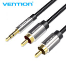 CABLE ESTÉREO VENTION BCFBG JACK 3.5 MACHO - 2X RCA MACHO 1.5M NE