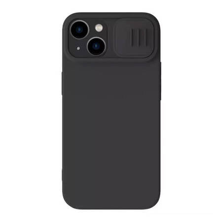 CAPA DE SILICONE NILLKIN CAMSHIELD SILKY PARA IPHONE 1413 (PRETO