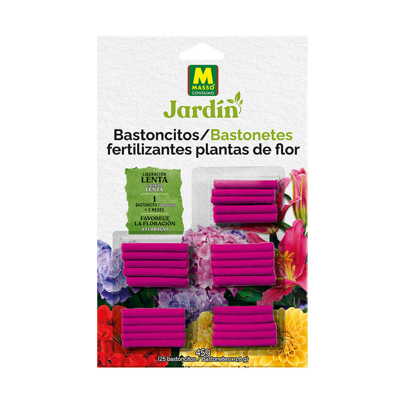 VARAS FERTILIZANTES PARA PLANTAS DE FLOR 45G.