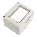 INTERRUPTOR DE DUAS VIAS À PROVA DÁGUA MONTADO NA SUPERFÍCIE CINZ