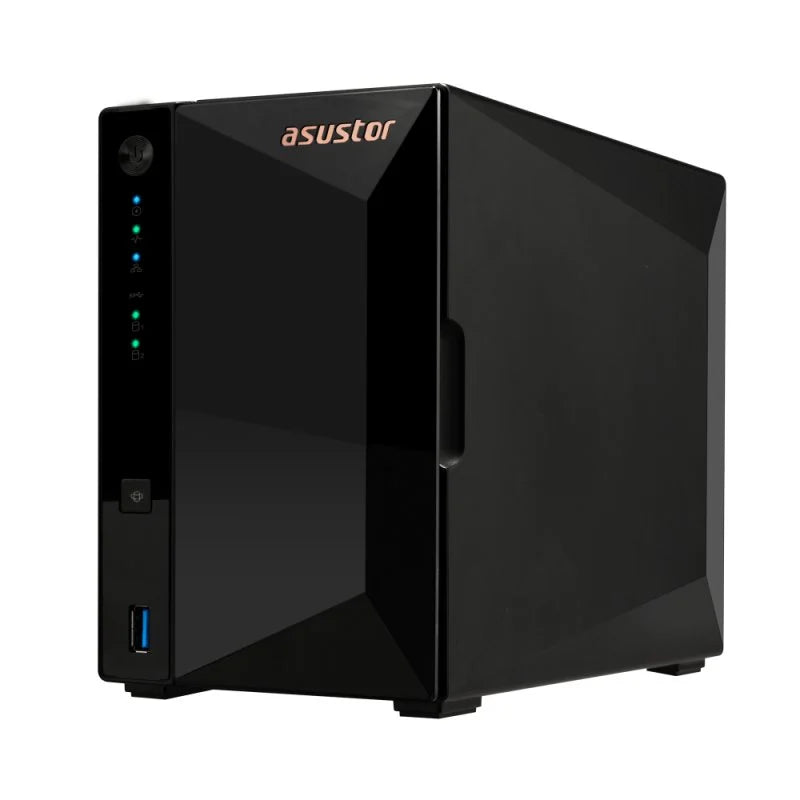 NAS ASUSTOR 2-BAY, REALTEK RTD1296 4C 1.4GHZ2GB2.5GBEUSB, 3Y WTY