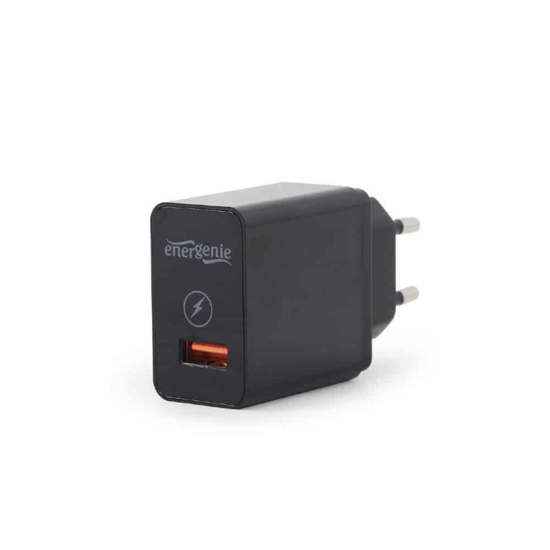 CARREGADOR GEMBIRD USB QC3.0 QUICK CHARGE PRETO