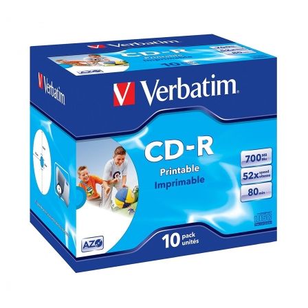 CD-R VERBATI.AZO PRINT.52X700MB-PACK10