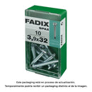 CAIXA S 10 UNID. PARAFUSO ROSCA CHAPA CR AUTOT. 3,9X32MM FADIX