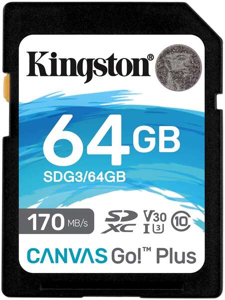 SD KINGSTON 64GB SDXC CANVAS GO PLUS 170R C10 UHS-I U3 V30