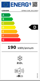 ARCA VERTICAL DE ENCASTRE LIEBHERR SIFNAD 5188 ESQ
