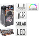 GUIRLANDA LED SOLAR, MULTICOLOR, 100 LEDS, 12M.