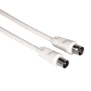 HAMA CABO ANTENA COAX M/F 75DB 5MT BRANCO