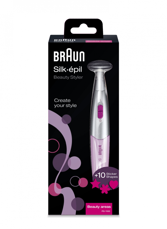 Braun Silk-épil Styler FG1100 depilador de linha de biquíni Rosa