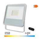 PROJETOR LED 50W 4000LM 6400K LUZ FRIA 19,2X2,9X17,5CM COR BRANCO