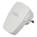 PLUG ÂNGULO BRANCO 2P+E COM INTERRUPTOR 3X1,5MM 16A. KOPP