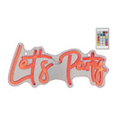 LUZ LED NEON DECORATIVA LET`S PARTY, 40 X 16 X 1,5 CM