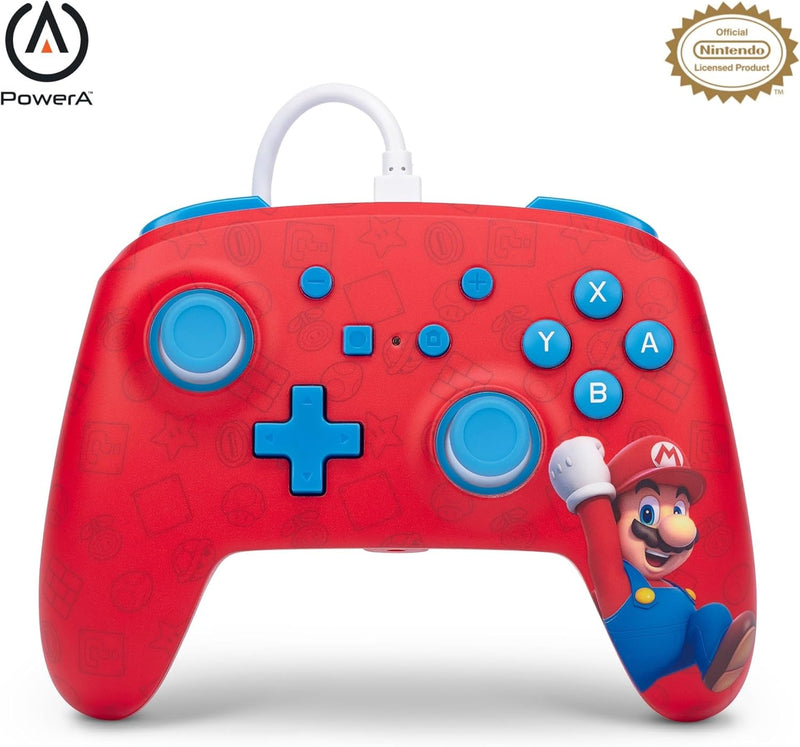 MANDO NINTENDO SWITCH CON CABLE WOO-HOO MARIO