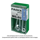 CAIXA S 4 UNID. PARAFUSO METRICO CAB HEX+PORCA ZINCO M 6X60MM FAD