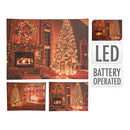 QUADRO DECORATIVO COM LED 38X1,5X28CM MODELO LAREIRA CORES / MODE