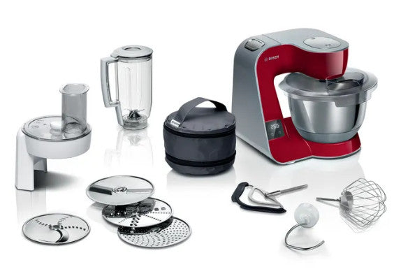 Bosch MUM5X720 robô de cozinha 1000 W 3,9 l Vermelho, Prateado Ba