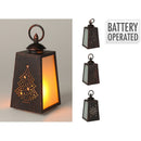 LANTERNA LED EFEITO CHAMA, A PILHAS, 3 MODELOS, 10X19CM. BASICS