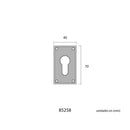 FECHADO DE AÇO INOX 40X70MM. EM BOLHA EDM