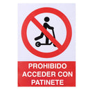 SINALIZAÇÃO ADESIVA ´´PROHIBIDO EL PASO DE PATINETES´´ 21X30CM