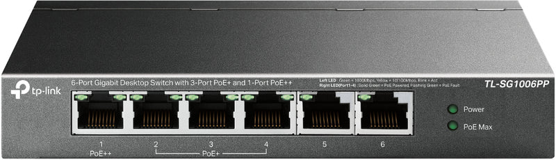 TP-Link TL-SG1006PP switch de rede Não-gerido Gigabit Ethernet (1