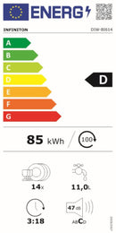 MÁQUINA DE LAVAR LOUÇA DE ENCASTRE INFINITON DIWBI614 14S