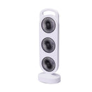 VENTILADOR DE MESA RECARREGÁVEL, BRANCO E PRETO, 3 VELOCIDADES, 3