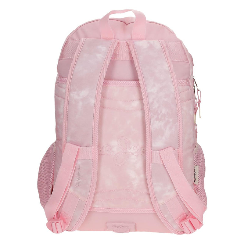 MOCHILA ESCOLAR PEPE JEANS HOLI 44CM COR DE ROSA