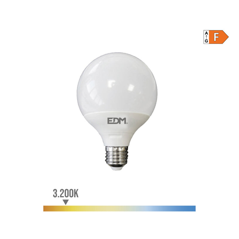 LÂMPADA GLOBO LED Ø95X141MM E27 10W 932LM 3200K LUZ QUENTE EDM