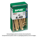 CAIXA 20 UNID. PARAFUSO MADEIRA CABEZA PLANA YELLOX 4,0X40MM SPAX