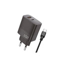 CARGADOR COOL DUAL USBC,USB 65W U.C.R. CABLE BLACK