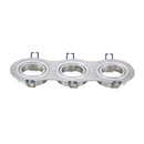 FOCO DE TRÊS VIAS COM ENCAIXE PRATEADO