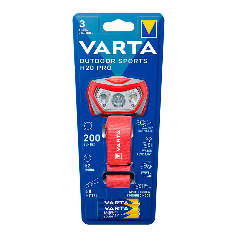 Varta Outdoor Sports H20 Pro Cinzento, Vermelho Lanterna de cabeç