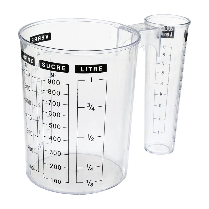 JARRO DE MEDIÇÃO COM DOIS DEPÓSITOS DIFERENTES 1L