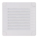 GRELHA DE VENTILAÇÃO QUADRADA COM PLUGUES E MOSQUITEIRO 100X100X7