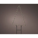 ESTACA MICROLED EM FORMA DE PINHEIRO, PARA EXTERIOR, 18X0,6X27CM.