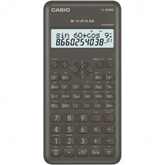 CALCULADORA CIENTÍFICA CASIO FX-82MS-II NEGRA