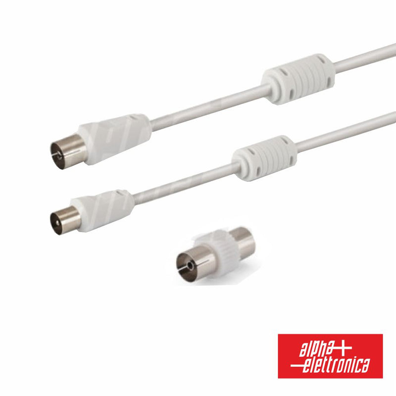 CABO COAXIAL MACHOFÊMEA BRANCO 2M C FILTRO