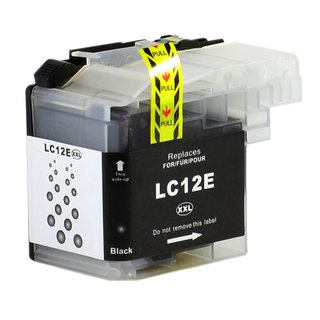 TINTEIRO COMPATÃ­VEL BROTHER LC12E SUBSTITUI LC12EBK PRETO