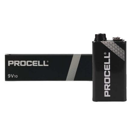 PACK DE 10 PILAS DURACELL PROCELL ID1604IPX10 9V ALCALINAS
