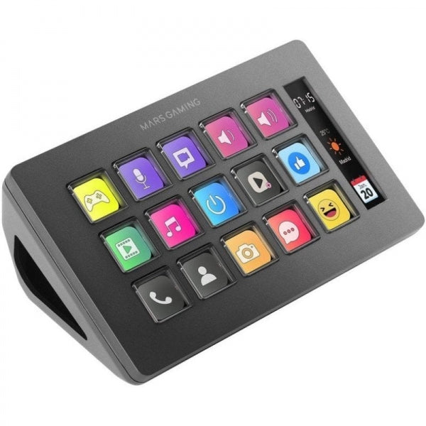 STREAM DECK SLIM MARS GAMING MSD-ONE 15 TECLAS LCD NEGRO