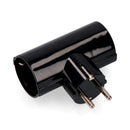 PLUGUE DUPLO F TIPO 2P+E, BAKELITE PRETO T/TL 16A 250V (RETRÁTIDO