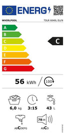 MÁQUINA DE LAVAR ROUPA WHIRLPOOL TDLR6040LEU 6KG BRANCA