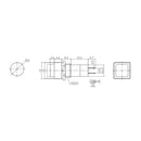 PULSADOR BASE QUADRADA 1A 250V
