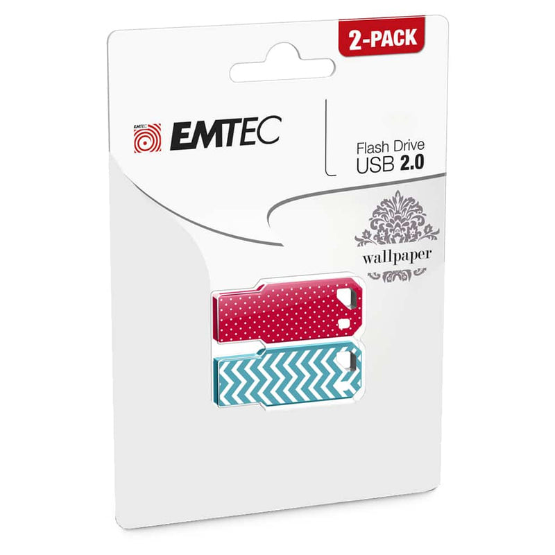 PEN DRIVE EMTEC M750 WALLPAPER 32GB PACK 2UNI USB 2.0