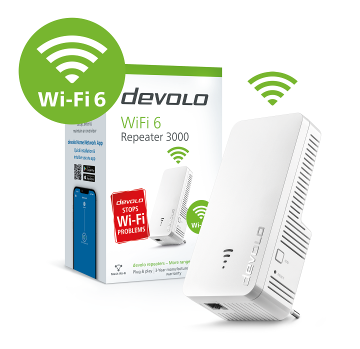 REPETIDOR DE SINAL DEVOLO WIFI 6 REPEATER 3000