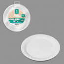 PRATOS DE SOBREMESA REDONDOS DE PAPELÃO BRANCO, Ø18 CM, 12 UN