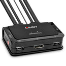 Lindy 42344 chaveador KVM Montagem em prateleira Preto
