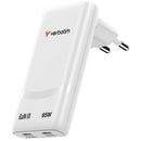 CARGADOR DE PARED GAN VERBATIM FOLD `N` GO 2XUSB TIPO-C 65W